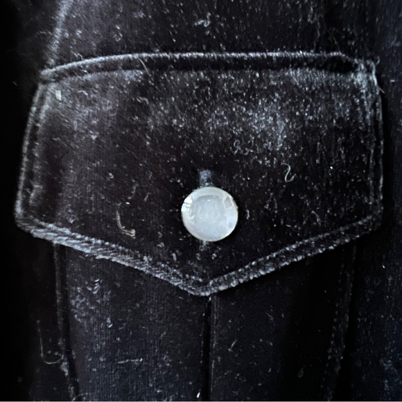 THOMO DRESS 34-XS MAXI VINTAGE VELVET BUTTON FRONT WESTERN FLAIR WITCHY GOTH - Picture 6 of 13